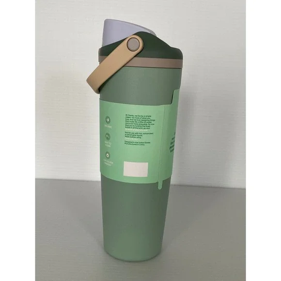 Owala FreeSip Tumbler Travel Grip Eucalyptus 40 oz Built in Straw Leak Proof - Picture 2 of 5